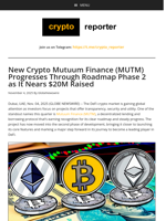 New Crypto Mutuum Finance (MUTM) Progresses Through Roadmap Phase 2 as It Nears $20M Raised