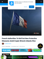 France To Boost Crypto Holders' Security Amid Attacks Rise