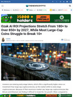 Ozak AI ROI Projections Stretch From 180× to Over 850× by 2027, While Most Large-Cap Coins Struggle to Break 10× - TheNewsCrypto