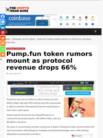 Pump.fun token rumors mount as protocol revenue drops 66% - The Crypto News Wire
