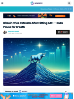 Bitcoin Price Retreats After Hitting ATH — Bulls Pause for Breath