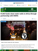 FLOKI funds clean water wells in Africa through partnership with WWFA - TheNewsCrypto