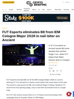 FUT Esports eliminates B8 from IEM Cologne Major 2026 in nail-biter on Ancient