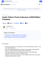 Inside Tether’s Push to Become a $500 Billion Company: Guest Post by Coindoo.com | CoinMarketCap