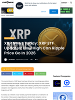 XRP News Today: XRP ETF Updates: How High Can Ripple Price Go In 2026 | Live Bitcoin News