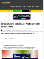 'PI Waterfall Will Be Released:' What’s Next for Pi Network's Price?