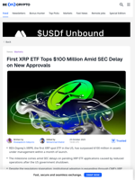 First US XRP ETF Bags $100 Million In a Month