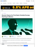 Revolut Launches First Non-European Bank in Mexico
