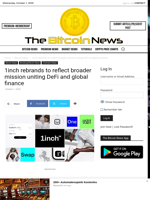 1inch rebrands to reflect broader mission uniting DeFi and global finance