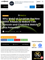 Why Web3 ai Could be the New 1000x Altcoin to Watch! Can Toncoin and Chainlink Match This Potential? | Live Bitcoin News