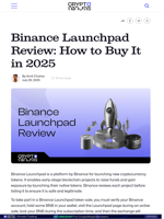Binance Launchpad Review: How to Buy It in 2025