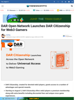 DAR Open Network Launches DAR Citizenship for Web3 Gamers - TheNewsCrypto