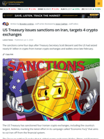 US Treasury Sanctions Iran’s Nobitex Crypto Exchange