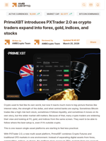 PrimeXBT introduces PXTrader 2.0 as crypto traders expand into forex, gold, indices, and stocks - AMBCrypto