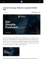 Zycrian Exchange Releases Upgraded Mobile App - Visionary Financial