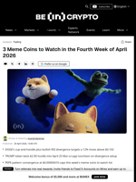 Meme Coins to Watch This Week: 3 Top Picks