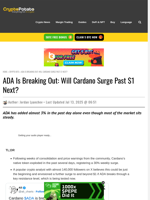 ADA Is Breaking Out: Will Cardano Surge Past $1 Next?