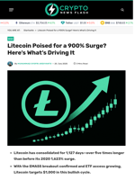 Litecoin Poised for a 900% Surge? Here's What's Driving It - Crypto News Flash