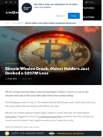Bitcoin Whales Crack: Oldest Holders Just Booked a $297M Loss | Live Bitcoin News