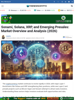 Sonami, Solana, XRP, and Emerging Presales: Market Overview and Analysis (2026)