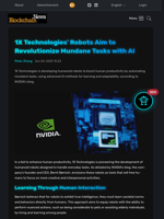 1X Technologies' Robots Aim to Revolutionize Mundane Tasks with AI - Blockchain.News