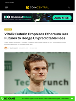 Vitalik Buterin Proposes Ethereum Gas Futures to Hedge Unpredictable Fees