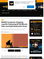 MARA Conducts Ongoing Layoffs Following $1.1B Bitcoin Sale And Debt Reduction Push