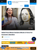 Nobel Prize Winner Declares Bitcoin A Force For Economic Liberation
