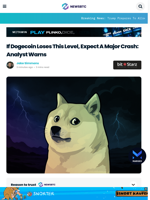 If Dogecoin Loses This Level, Expect A Major Crash: Analyst Warns