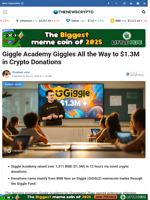 Giggle Academy Giggles All the Way to $1.3M in Crypto Donations