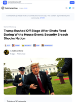 Trump Rushed Off Stage After Shots Fired During White House Event: Security Breach Shocks Nation: Guest Post by ItsBitcoinWorld | CoinMarketCap