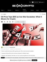 Oil Price Tops $90 as Iran War Escalates: What It Means for Crypto