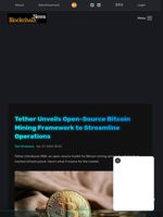Tether Unveils Open-Source Bitcoin Mining Framework to Streamline Operations - Blockchain.News