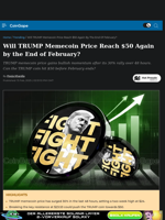 Will TRUMP Memecoin Price Reach $50 Again by the End of February?