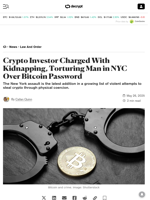 Crypto Investor Charged With Kidnapping, Torturing Man in NYC Over Bitcoin Password - Decrypt