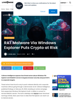 RAT Malware Via Windows Explorer Puts Crypto at Risk | Live Bitcoin News