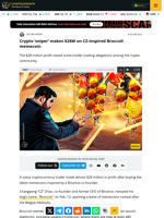 Crypto ‘sniper’ makes $28M on CZ-inspired Broccoli memecoin