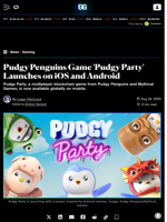Pudgy Penguins Game 'Pudgy Party' Launches on iOS and Android - Decrypt