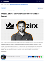 WazirX Shifts to Panama and Rebrands as Zensui
