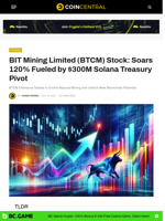 BIT Mining Limited (BTCM) Stock: Soars 120% Fueled by $300M Solana Treasury Pivot