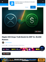 Ripple CEO Drops Truth Bomb On XRP Vs. RLUSD Rumors