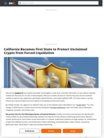 California Becomes First State to Protect Unclaimed Crypto from Forced Liquidation - Brave New Coin