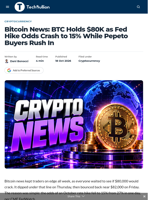 Bitcoin News: BTC Holds $80K as Fed Hike Odds Crash to 15% While Pepeto Buyers Rush In - TechBullion