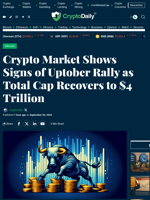 Crypto Market Shows Signs of Uptober Rally as Total Cap Recovers to $4 Trillion - Crypto Daily