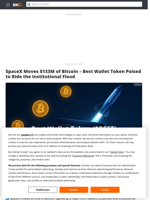 SpaceX Shifts $133M in Bitcoin as Best Wallet Token Eyes Institutional Demand