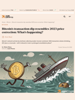 Bitcoin's transaction dip resembles 2023 price correction: What’s happening? - AMBCrypto