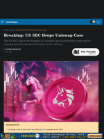US SEC Drops Uniswap Case
