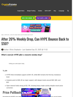 After 26% Weekly Drop, Can HYPE Bounce Back to $50?
