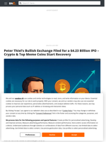Best Meme Coins to Buy After Peter Thiel's Exchange Filed a $4.23B IPO