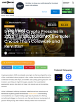 5 High ROI Crypto Presales in 2025 - Is BlockchainFX the Safer Choice Than Coldware and Remittix? | Live Bitcoin News